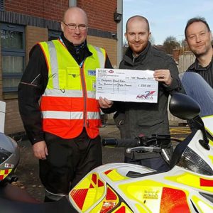 J2IT Makes Donation to Derbyshire Blood Bikes