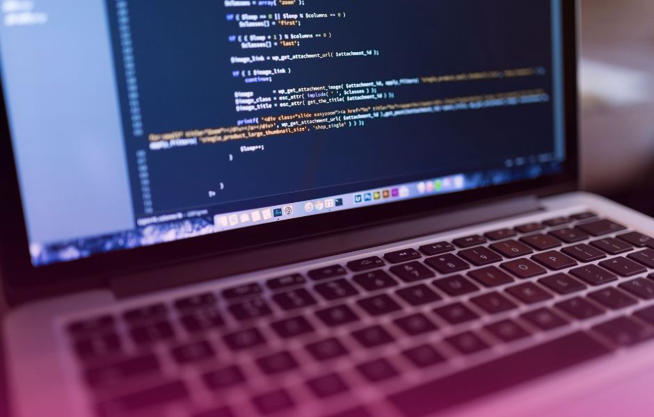 Website code being improved through website optimisation services